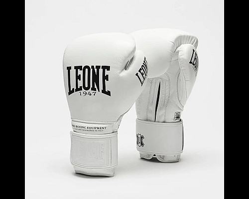 Рукавички боксерські з бинтами Leone GN111 THE GREATEST розмір 16 унцій, білі