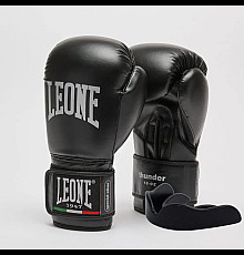 Рукавички боксерські з капою Leone GN383 THUNDER розмір 10 унцій, чорні