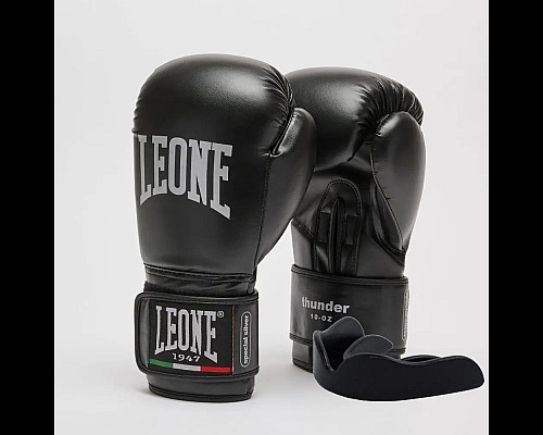 Рукавички боксерські з капою Leone GN383 THUNDER розмір 10 унцій, чорні