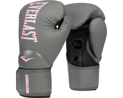 Боксерські рукавиці Everlast ELITE 2 BOXING GLOVES 12 унцій, сіро-рожевий