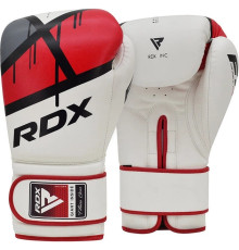 Боксерські рукавиці RDX BOXING GLOVES BGR-F7 14 унцій, біло-червоні
