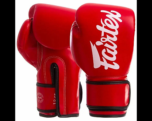 Рукавички боксерські з бинтами Fairtex BGV14 10 унцій, червоні