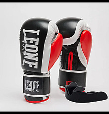 Рукавички боксерські з капою Leone GN333 LOGO WACS розмір 12 унцій, чорні