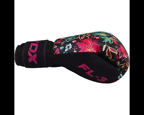 Рукавички боксерські з капою RDX FL-3 FLORAL розмір 8 унцій, чорні