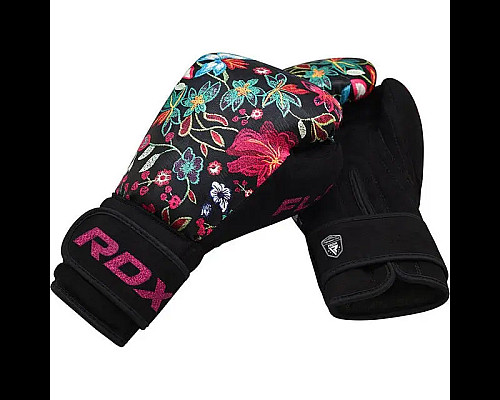 Рукавички боксерські з капою RDX FL-3 FLORAL розмір 8 унцій, чорні