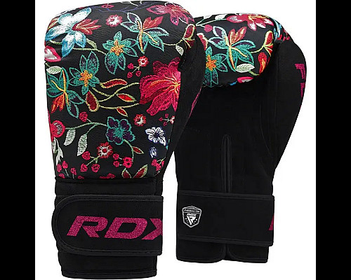 Рукавички боксерські з капою RDX FL-3 FLORAL розмір 8 унцій, чорні