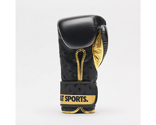 Рукавички боксерські Leone DNA 12 унцій, чорно-золотисті