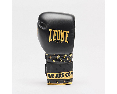 Рукавички боксерські Leone DNA 12 унцій, чорно-золотисті