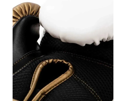 Боксерські рукавиці Everlast POWERLOCK 2R TRAINING GLOVE 10 унцій, біло-золотий