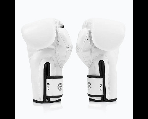 Рукавички боксерські з бинтами Fairtex BGV14 10 унцій, білі