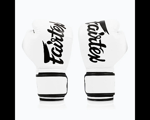 Рукавички боксерські з бинтами Fairtex BGV14 10 унцій, білі