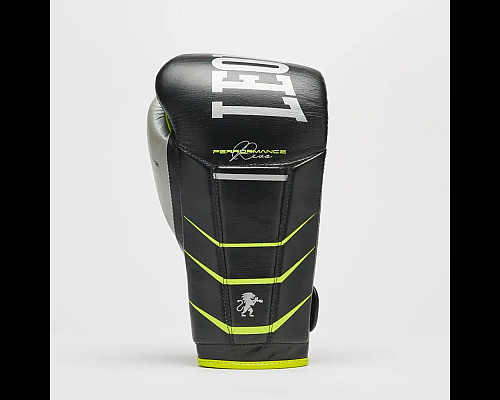 Рукавички боксерські з капою Leone GN110F REVO FLUO розмір 12 унцій, чорні
