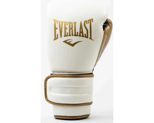 Боксерські рукавиці Everlast POWERLOCK 2R TRAINING GLOVE 12 унцій, біло-золотий