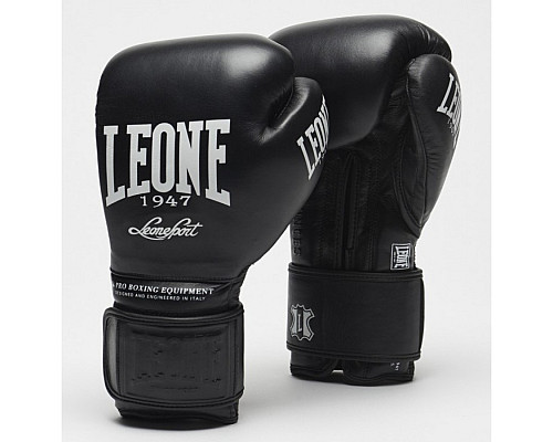Рукавчики боксеріські Leone Greatest 18 унцій, чорно-білі