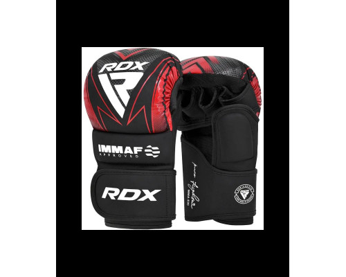 Боксерські рукавиці RDX GRAPPLING GLOVES SHOOTER IMMAF-1 розмір XL, чорно-червоні