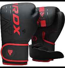 Рукавички боксерські з капою RDX F6 Kara Matte розмір 6 унцій, чорно-червоні