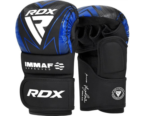 Боксерські рукавиці RDX GRAPPLING GLOVES SHOOTER IMMAF-1 розмір XL, чорно-сині