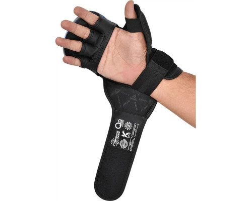 Боксерські рукавиці RDX GRAPPLING GLOVES SHOOTER IMMAF-1 розмір XL, чорно-сині