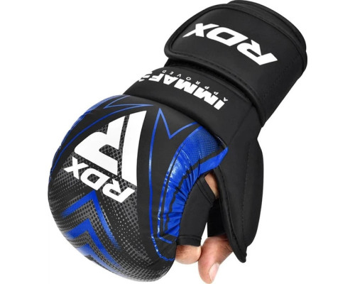 Боксерські рукавиці RDX GRAPPLING GLOVES SHOOTER IMMAF-1 розмір XL, чорно-сині