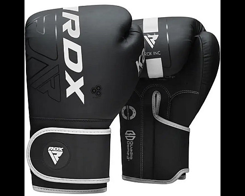 Рукавички боксерські з капою RDX F6 Kara Matte розмір 6 унцій, чорно-білі