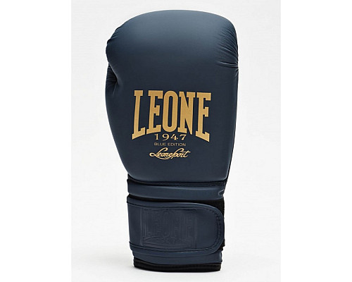Рукавчики боксерські Leone Mono 16 унцій, синьо-золотисті