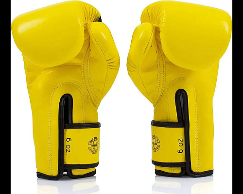 Рукавички боксерські з бинтами Fairtex BGV14 14 унцій, жовті