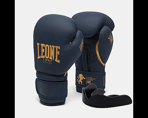 Рукавички боксерські з капою Leone GN059B Blue Edition розмір 10 унцій, сині