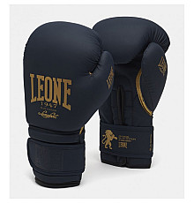 Рукавички боксерські Leone Mono 12 унцій, синьо-золотисті