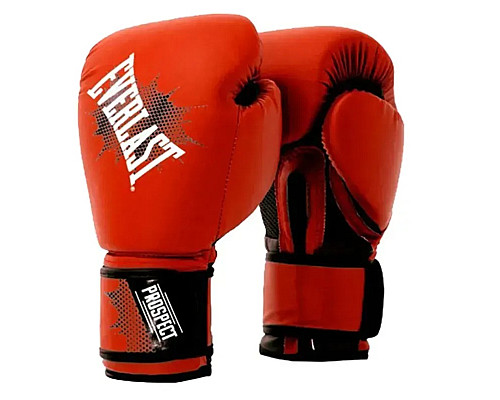 Боксерські рукавиці дитячі Everlast PROSPECT GLOVES 8 унцій, чорно-червоні