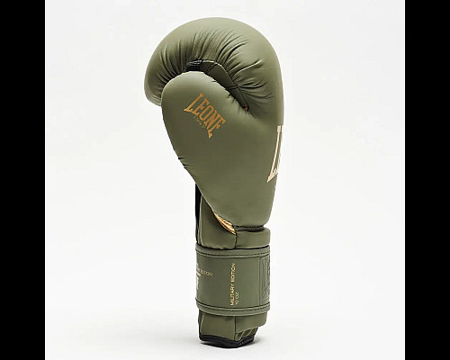 Рукавички боксерські з капою Leone GN059G MILITARY EDITION розмір 10 унцій, зелені