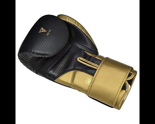 Рукавички боксерські з капою RDX MARK PRO SPARRING TRI LIRA 2 розмір 10 унцій, чорно-золотисті