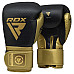 Рукавички боксерські з капою RDX MARK PRO SPARRING TRI LIRA 2 розмір 10 унцій, чорно-золотисті