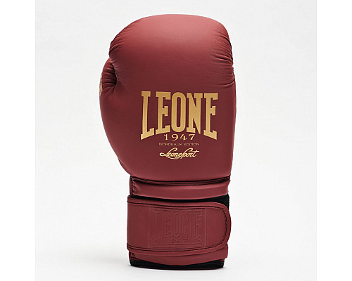Рукавички боксерські Leone Mono 10 унцій, бордово-золоті