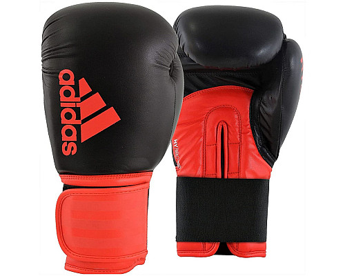 Рукавички боксерські ADIDAS Hybrid 100 розмір 12 унцій, чорно-червоні
