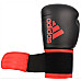 Рукавички боксерські ADIDAS Hybrid 100 розмір 12 унцій, чорно-червоні