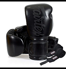 Рукавички боксерські з бинтами Fairtex BGV14SB 16 унцій, чорні