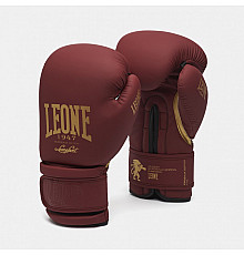 Рукавички боксерські Leone Mono 12 унцій, бордово-золоті