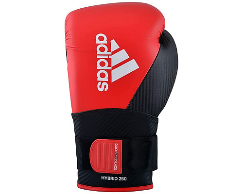 Рукавички боксерські ADIDAS Hybrid 250TG розмір 14 унцій, чорно-червоні