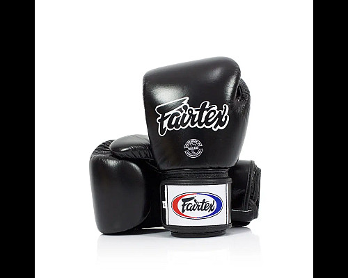 Рукавички боксерські шкіряні з бинтами Fairtex BGV1 18 унцій, чорні