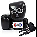 Рукавички боксерські шкіряні з бинтами Fairtex BGV1 18 унцій, чорні
