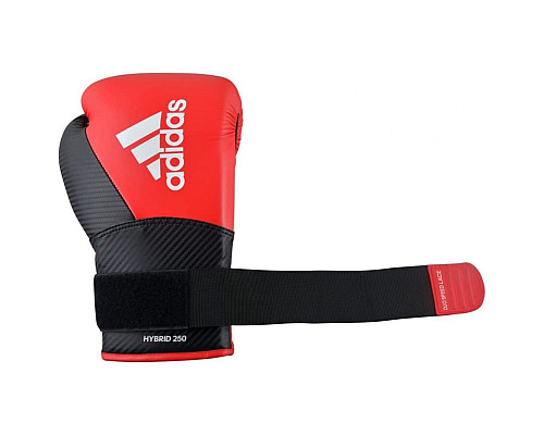 Рукавички боксерські ADIDAS Hybrid 250TG розмір 12 унцій, чорно-червоні