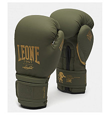 Рукавички боксерські Leone Mono Military 12 унцій, зелено-золоті