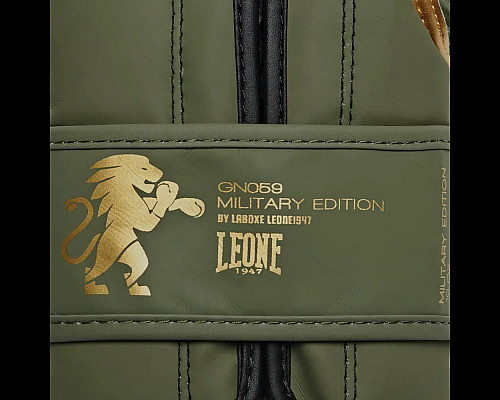 Рукавички боксерські з капою Leone GN059G MILITARY EDITION розмір 16 унцій, зелені