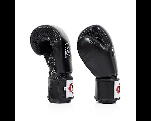 Рукавички боксерські шкіряні з бинтами Fairtex BGV1 14 унцій, чорні