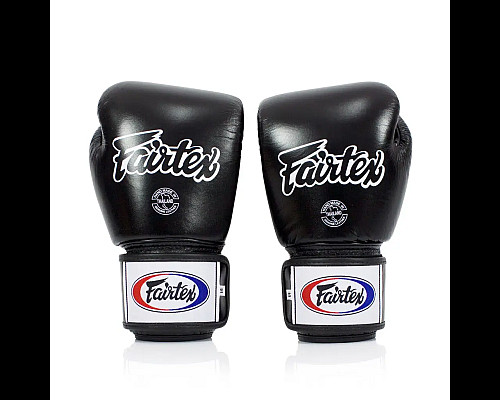 Рукавички боксерські шкіряні з бинтами Fairtex BGV1 14 унцій, чорні