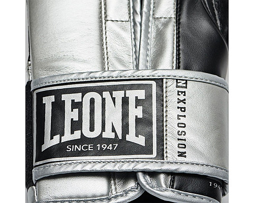 Рукавички боксерські Leone Nexplosion 10 унцій, сріблясто-чорний