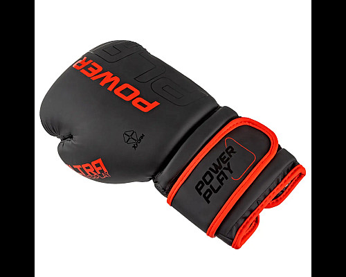 Рукавички боксерські PowerPlay 3024 Ultra Mat розмір 10 унцій, чорно-червоні
