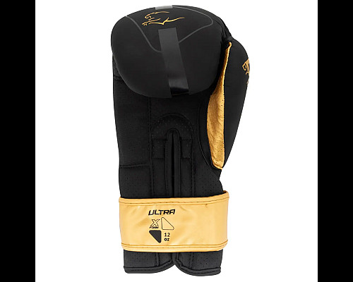 Рукавички боксерські PowerPlay 3024 Ultra Mat розмір 14 унцій, чорно-золотисті