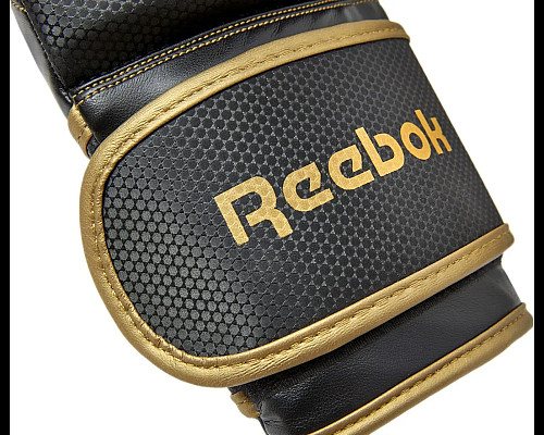 Боксерські рукавиці Reebok Boxing Gloves 14 унцій, чорно-золотисті