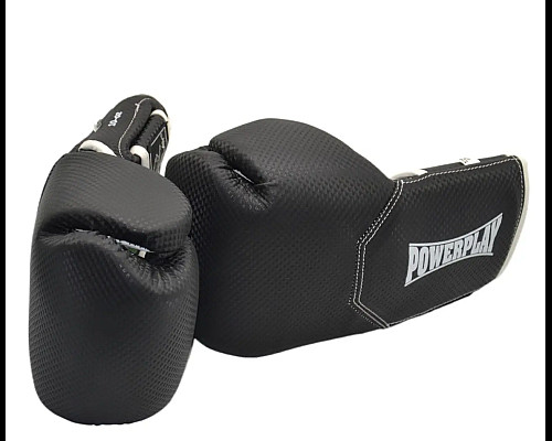 Рукавички боксерські з капою PowerPlay 3011 Evolutions 16 унцій, чорно-білі